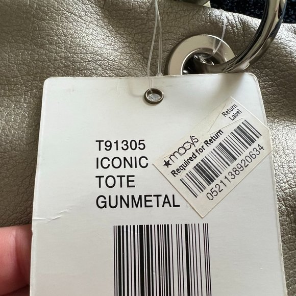 Tignanello Silver Metallic Tote with Shoulder Strap - Leather - Picture 2 of 6